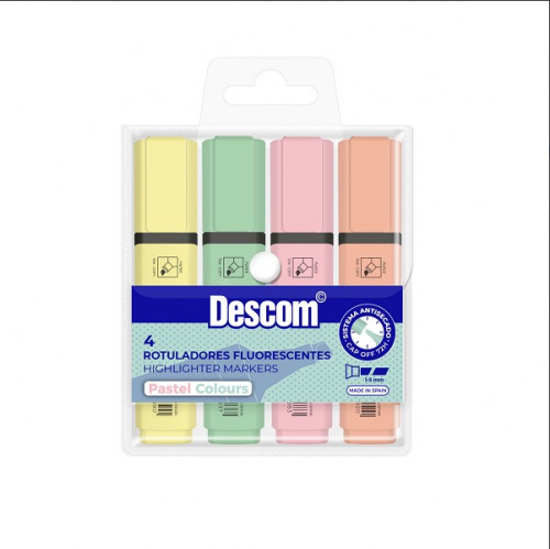 Marcador fluorescente pastel Descom