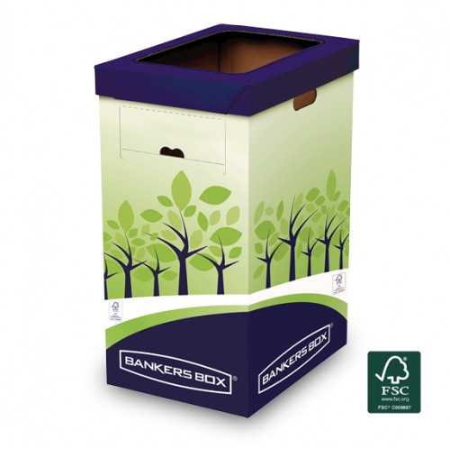 Papelera de reciclaje cartón