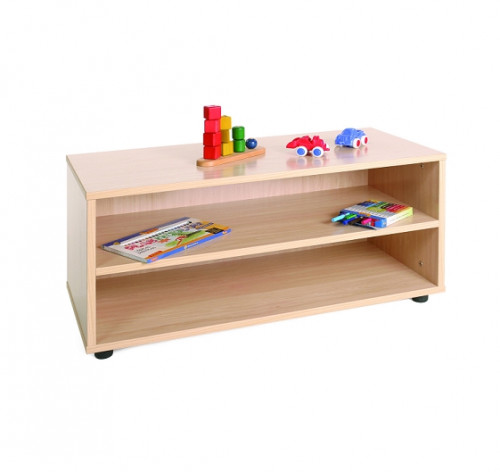 Mueble superbajo con estantería haya