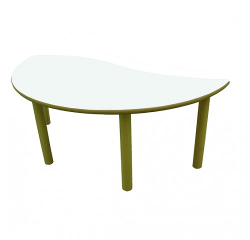 Mesa semiredonda onda 120x60 cm T0. 59 cm