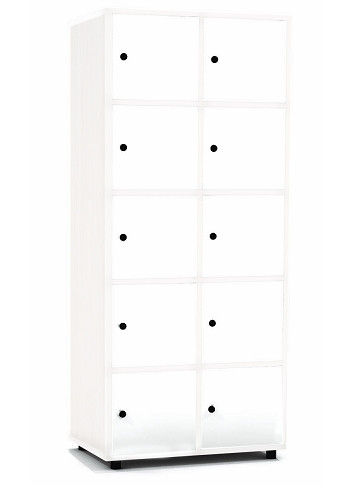 Taquilla blanca 5 puertas 2 colum. 40 cm