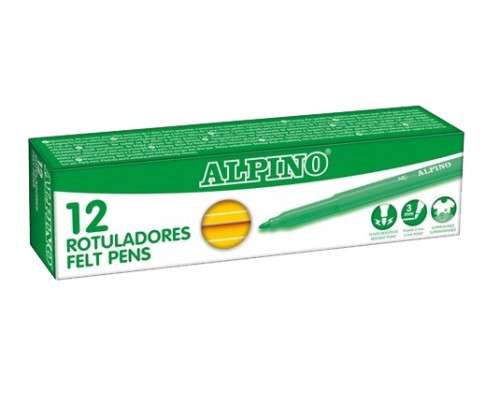 Rotuladores Alpino standard unicolor. Caja 12