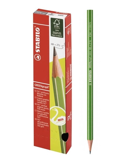 Lápiz grafito Stabilo Greengraph caja 12 u.