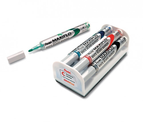 Maxiflo Pentel fino + borrador. Set 4