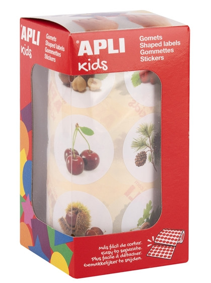 Rollos gomets temáticos perm. Arboles y frutos