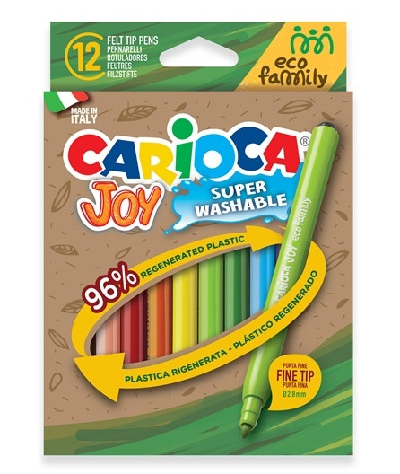 Rotuladores Carioca Joy eco family caja de 12 u.