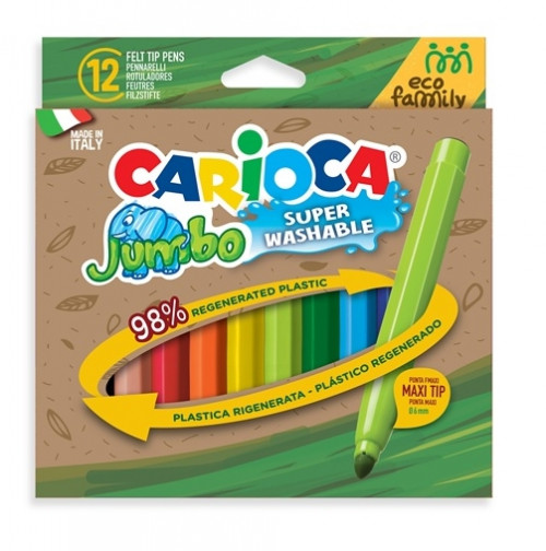 Rotulador Carioca Jumbo eco family caja 12 u.