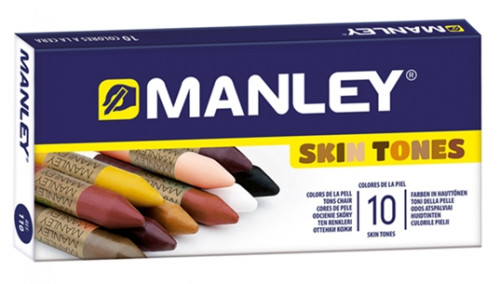Cera Manley colores piel. Estuche 10