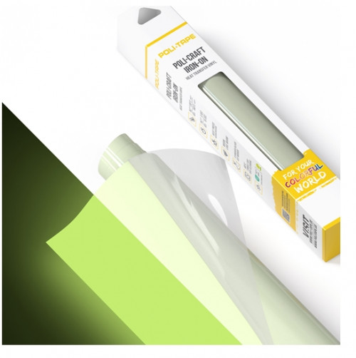 Rollo film transf. textil Poli-tape fosforescente 61x30,5 cm