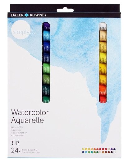 Acuarelas Daler Simply. Set 24 tubos