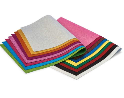 Plancha Eva purpurina 60x90 cm paq. 5 u.