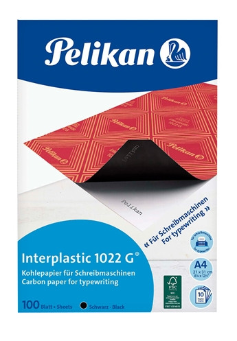 Papel calco A4 Pelikan Negro. Caja 100 h.