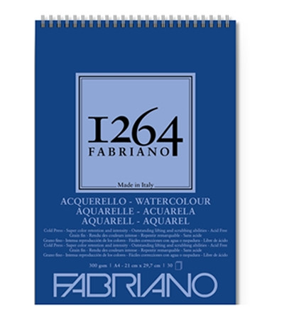 Bloc 1264 Acuarela Watercolor Fabriano A4 300 g 30 h.