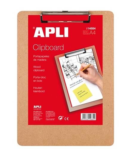 Clipboard madera A4 f° Apli