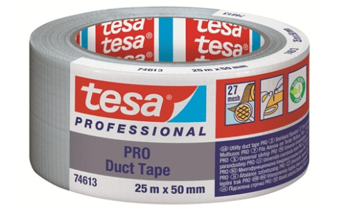 Cinta americana tesa Pro Gris 25 m x 50 mm